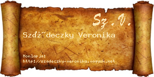 Szádeczky Veronika névjegykártya